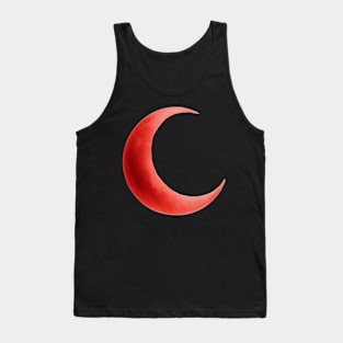 Cute glowing red crescent moon Tank Top